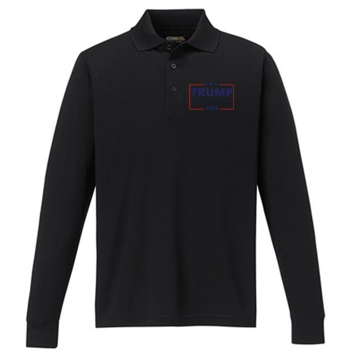 Trump Take America Back Performance Long Sleeve Polo