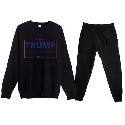 Trump Take America Back Premium Crewneck Sweatsuit Set