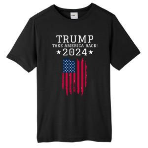 Donald Trump 2024 Take America Back USA United States Tall Fusion ChromaSoft Performance T-Shirt