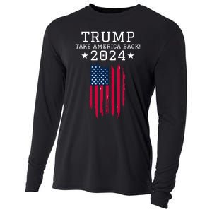 Donald Trump 2024 Take America Back USA United States Cooling Performance Long Sleeve Crew