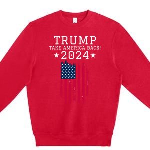 Donald Trump 2024 Take America Back USA United States Premium Crewneck Sweatshirt