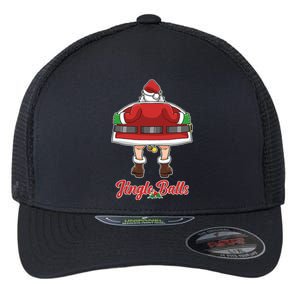 Tinsel Tits And Jingle Balls Funny Matching Christmas Santa Claus Flexfit Unipanel Trucker Cap