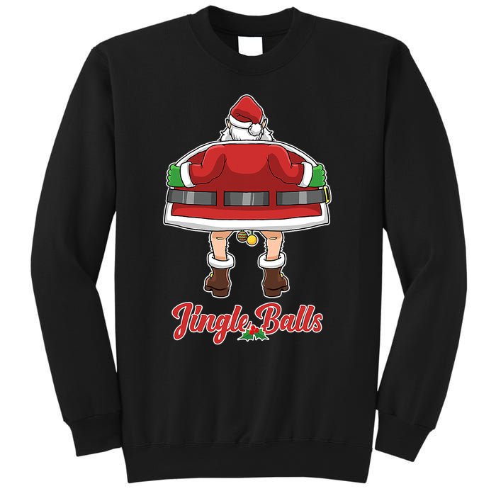 Tinsel Tits And Jingle Balls Funny Matching Christmas Santa Claus Sweatshirt