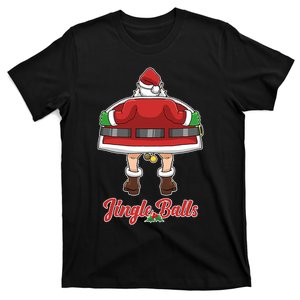 Tinsel Tits And Jingle Balls Funny Matching Christmas Santa Claus T-Shirt