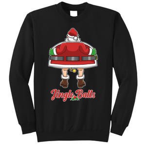 Tinsel Tits And Jingle Balls Funny Matching Christmas Santa Claus Tall Sweatshirt