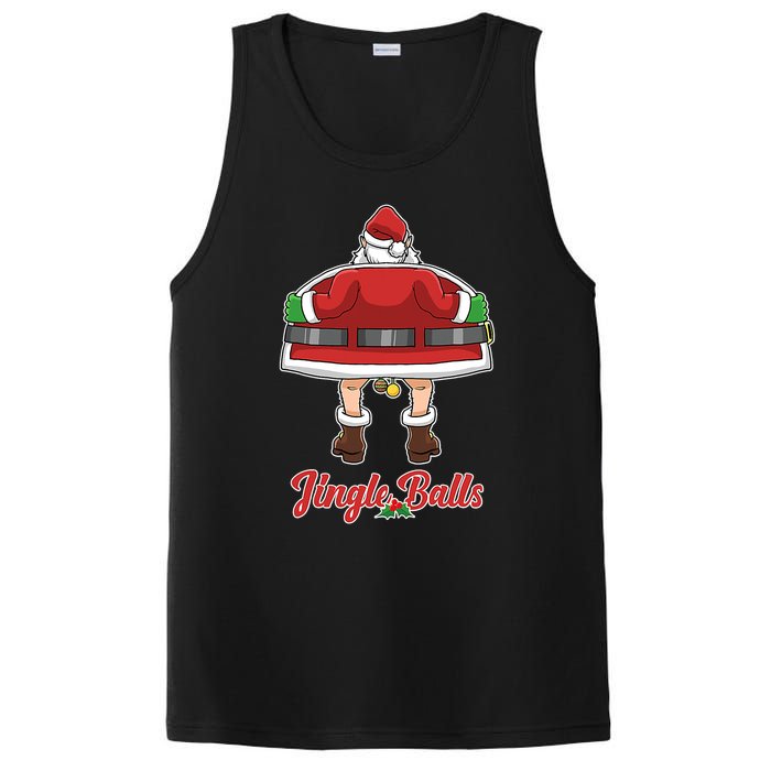 Tinsel Tits And Jingle Balls Funny Matching Christmas Santa Claus PosiCharge Competitor Tank