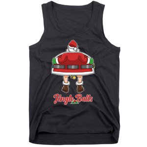 Tinsel Tits And Jingle Balls Funny Matching Christmas Santa Claus Tank Top