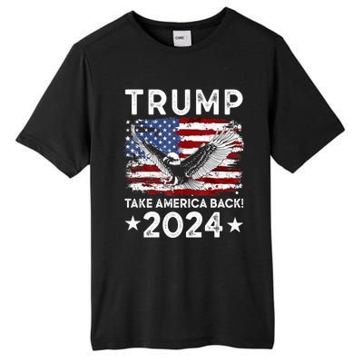 Donald Trump 2024 Take America Back USA United States Tall Fusion ChromaSoft Performance T-Shirt