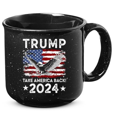 Donald Trump 2024 Take America Back USA United States 15oz Campfire Ceramic Mug