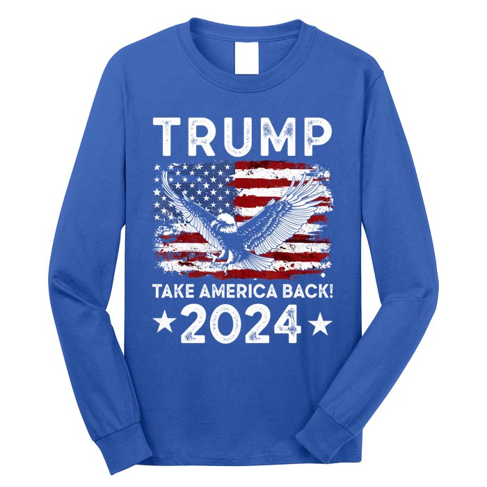 Donald Trump 2024 Take America Back USA United States Long Sleeve Shirt