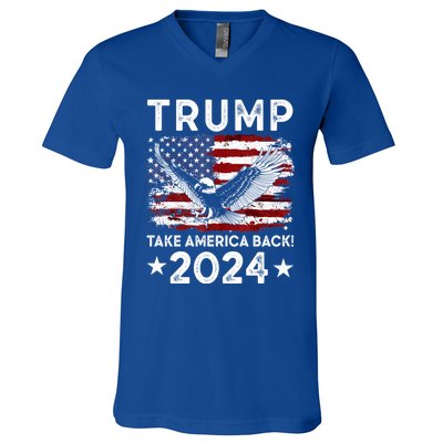 Donald Trump 2024 Take America Back USA United States V-Neck T-Shirt