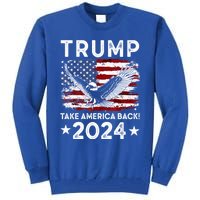 Donald Trump 2024 Take America Back USA United States Tall Sweatshirt