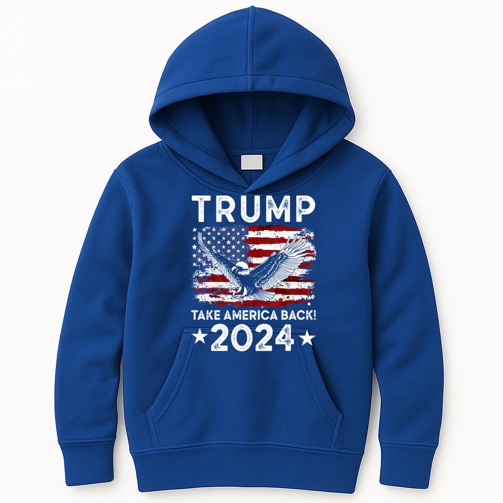 Donald Trump 2024 Take America Back USA United States Kids Hoodie