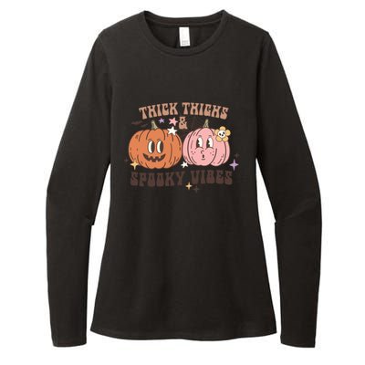 Thick Thighs And Spooky Vibes Gift Womens CVC Long Sleeve Shirt