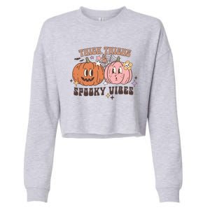 Thick Thighs And Spooky Vibes Gift Cropped Pullover Crew