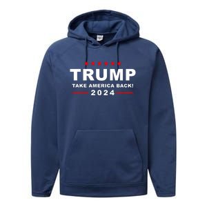 Trump Take America Back 2024 Election Performance Fleece Hoodie