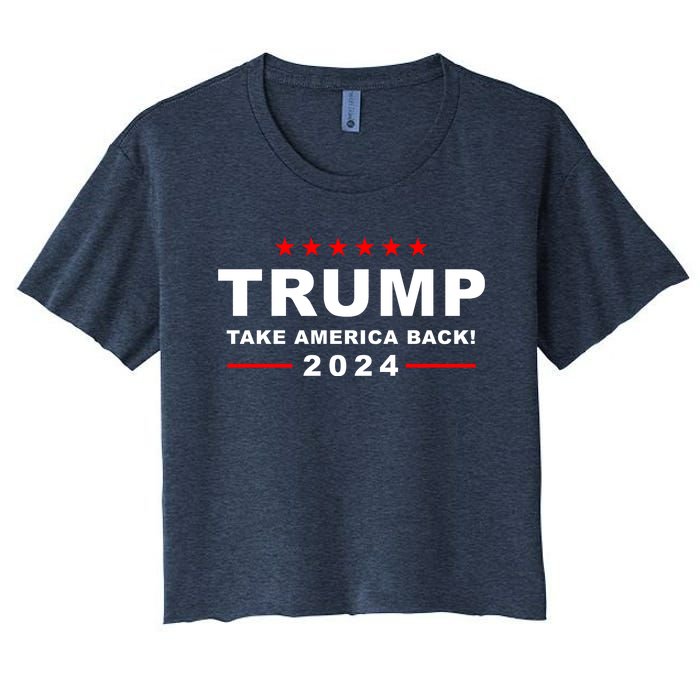 Trump Take America Back 2024 Election Women's Crop Top Tee