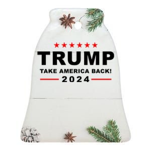 Trump Take America Back 2024 Election Ceramic Bell Ornament