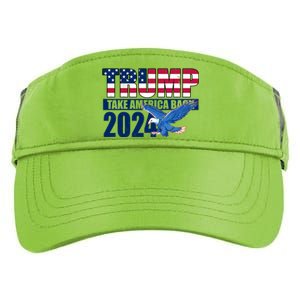 Trump Take America Back 2024 Eagle Adult Drive Performance Visor