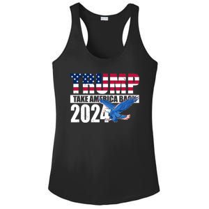 Trump Take America Back 2024 Eagle Ladies PosiCharge Competitor Racerback Tank