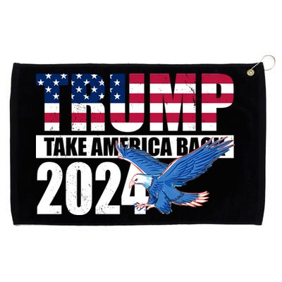 Trump Take America Back 2024 Eagle Grommeted Golf Towel