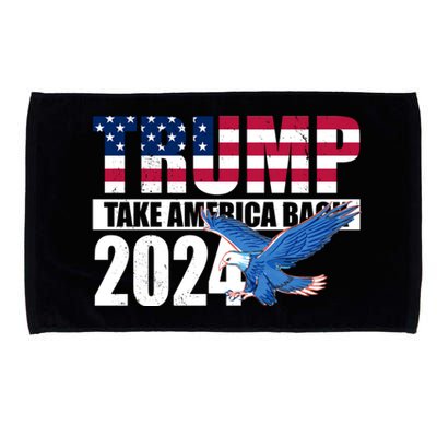 Trump Take America Back 2024 Eagle Microfiber Hand Towel