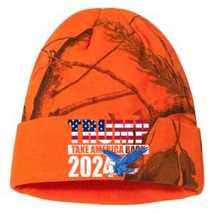 Trump Take America Back 2024 Eagle Kati Licensed 12" Camo Beanie