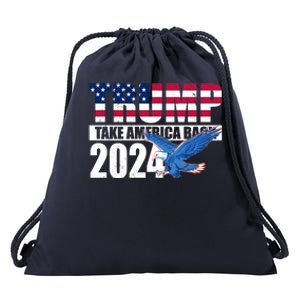 Trump Take America Back 2024 Eagle Drawstring Bag