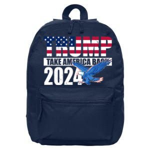 Trump Take America Back 2024 Eagle 16 in Basic Backpack