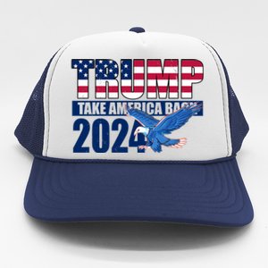 Trump Take America Back 2024 Eagle Trucker Hat