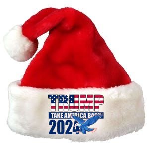 Trump Take America Back 2024 Eagle Premium Christmas Santa Hat