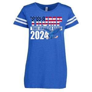 Trump Take America Back 2024 Eagle Enza Ladies Jersey Football T-Shirt