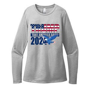 Trump Take America Back 2024 Eagle Womens CVC Long Sleeve Shirt