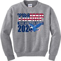 Trump Take America Back 2024 Eagle Kids Sweatshirt