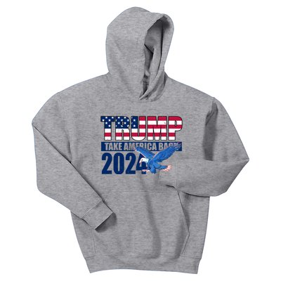 Trump Take America Back 2024 Eagle Kids Hoodie