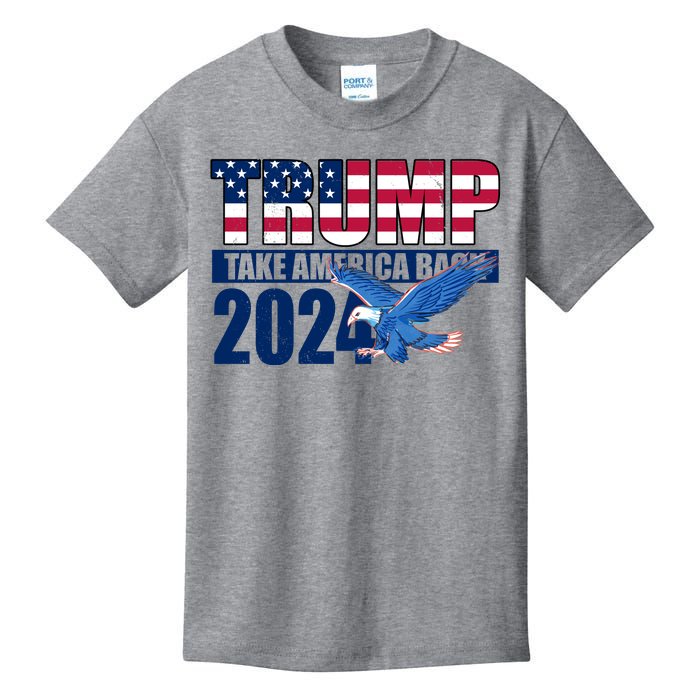 Trump Take America Back 2024 Eagle Kids T-Shirt