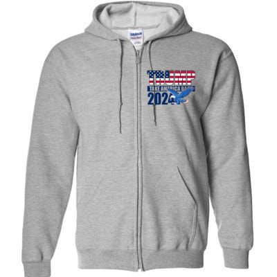 Trump Take America Back 2024 Eagle Full Zip Hoodie