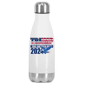 Trump Take America Back 2024 Eagle Stainless Steel Insulated Water Bottle