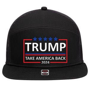  Donald Trump 2024 Take America Back USA United States 7 Panel Mesh Trucker Snapback Hat