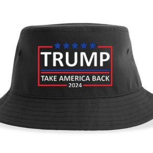  Donald Trump 2024 Take America Back USA United States Sustainable Bucket Hat