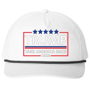  Donald Trump 2024 Take America Back USA United States Snapback Five-Panel Rope Hat