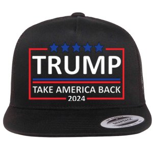  Donald Trump 2024 Take America Back USA United States Flat Bill Trucker Hat