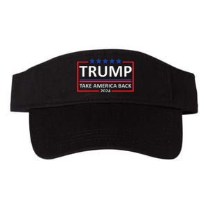  Donald Trump 2024 Take America Back USA United States Valucap Bio-Washed Visor