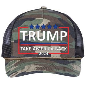  Donald Trump 2024 Take America Back USA United States Retro Rope Trucker Hat Cap