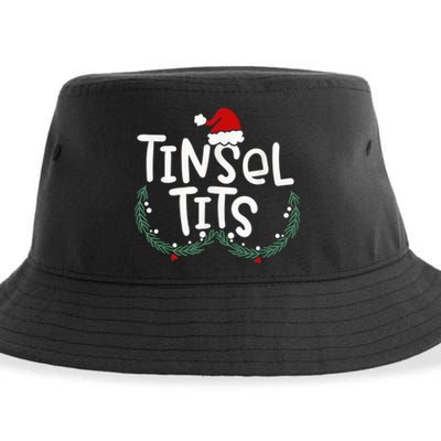 Tinsel Tits And Jingle Balls Funny Matching Christmas Couple Sustainable Bucket Hat