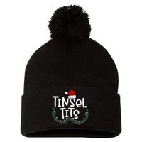 Tinsel Tits And Jingle Balls Funny Matching Christmas Couple Pom Pom 12in Knit Beanie