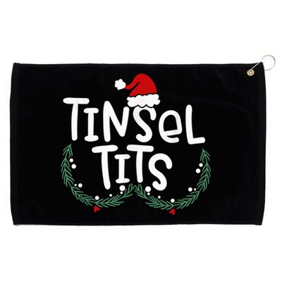 Tinsel Tits And Jingle Balls Funny Matching Christmas Couple Grommeted Golf Towel