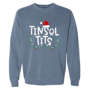 Tinsel Tits And Jingle Balls Funny Matching Christmas Couple Garment-Dyed Sweatshirt