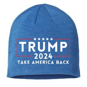 Donald Trump 2024 Take America Back USA United States Sustainable Beanie