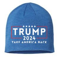 Donald Trump 2024 Take America Back USA United States Sustainable Beanie